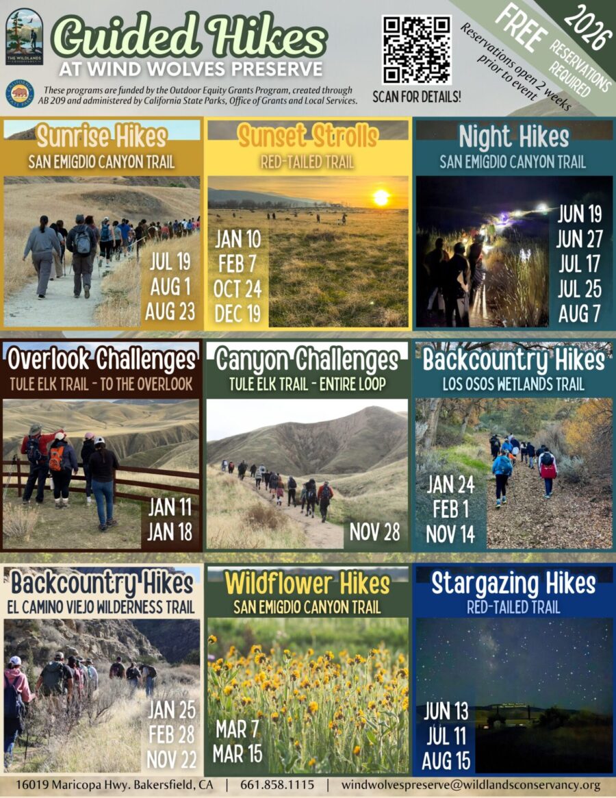 Guided Hikes Calendar 2026